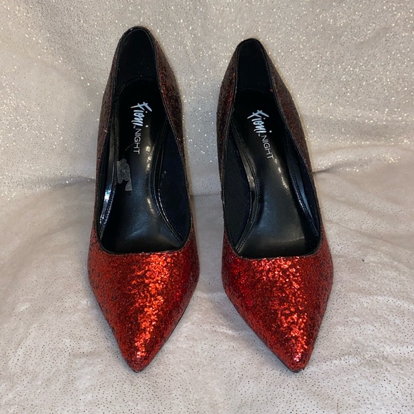 Glitter Ruby Red Ombré Heels - Picture 1 of 5
